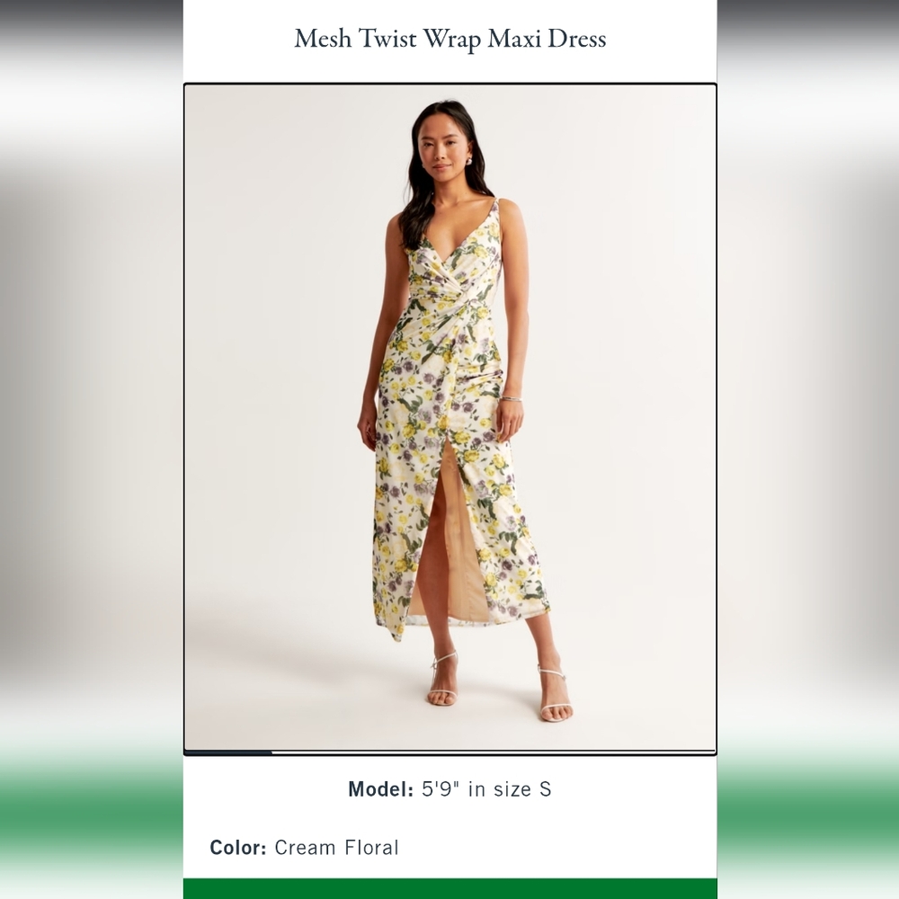 Abercrombie and Fitch mesh wrap floral dress